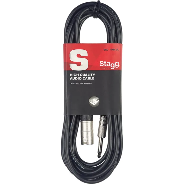STAGG SAC3PXMDL - Audio- Patchkabel - 3 Meter - 1x XLR Male - 1x Klinke Male - 6,3mm