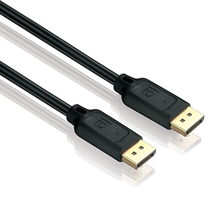 HDSupply DC010-030 DisplayPort Verbindungskabel (DisplayPort Stecker - DisplayPort Stecker), vergoldete Kontakte, 3,00m, schwar