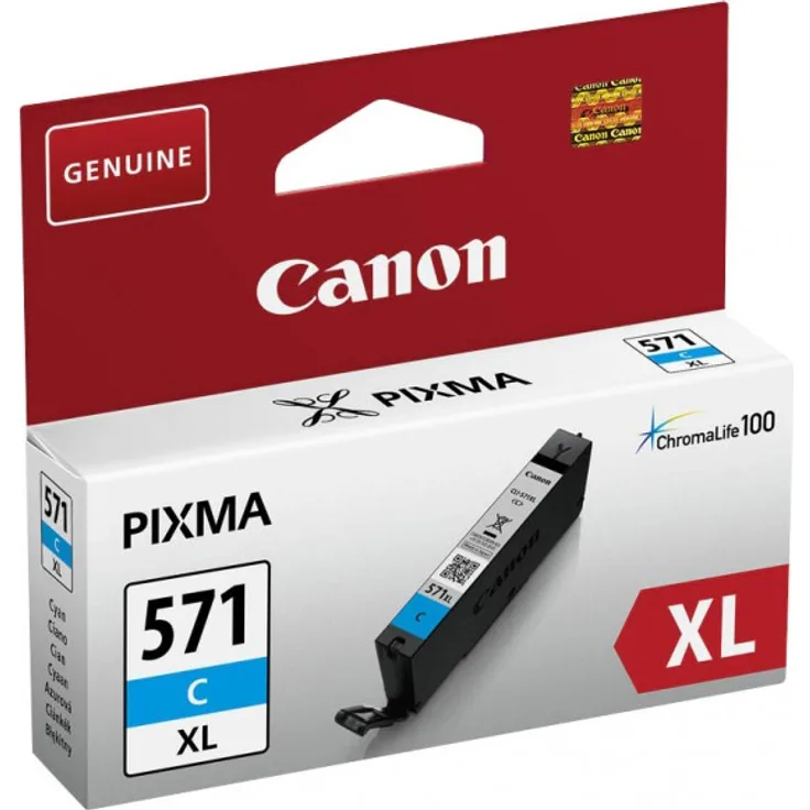Canon CLI-571XL C original Tintenpatrone XL (für Pixma Inkjet Drucker) cian
