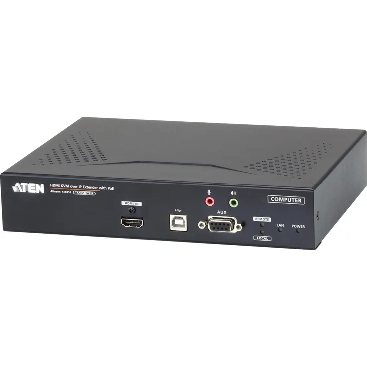 ATEN KE8952 4K USB HDMI IP KVM Extender mit PoE schwarz