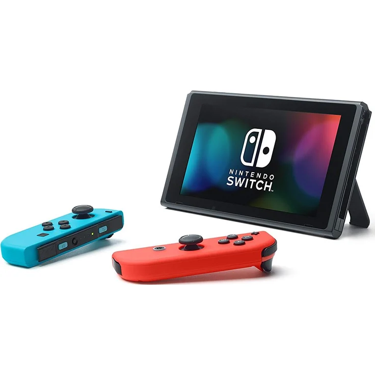 Nintendo Switch (2019) V2 Schwarz/Blau/Rot 32GB – Bild 3