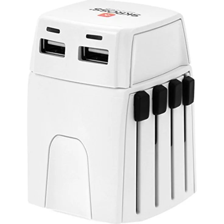 SKROSS Reiseadapter MUV Micro USB - Der kleinste Reisestecker mit USB-Ladegerät für weltweiten AnschlussMit gerade mal 5 x 5 cm der kleinste 2-Pol Adapter für alle Reisende aus und in über 220 Lä