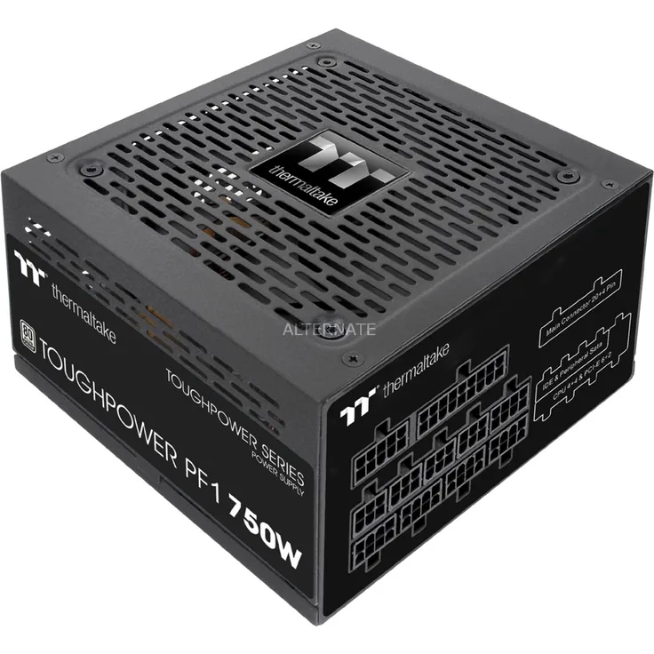 Thermaltake Toughpower PF1 750W PC-Netzteil, schwarz, 4x PCIe, Kabel-Management