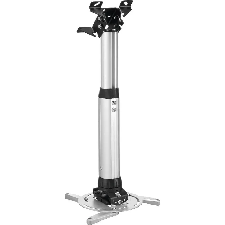 Vogel's PPC 2555 Projektor-Deckenhalterung für 30-410mm (1,2-13,2 Zoll) Projektoren, drehbar + neigbar und höhenverstellbar, max. 25 kg, silber