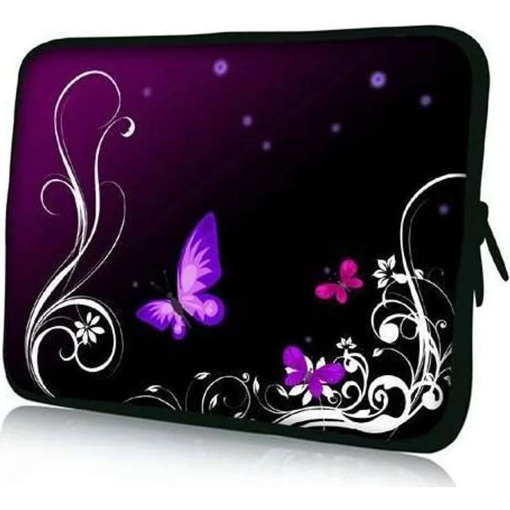Pedea Design Schutzhülle Laptop Tasche (15,6 Zoll, Purple Butterfly)