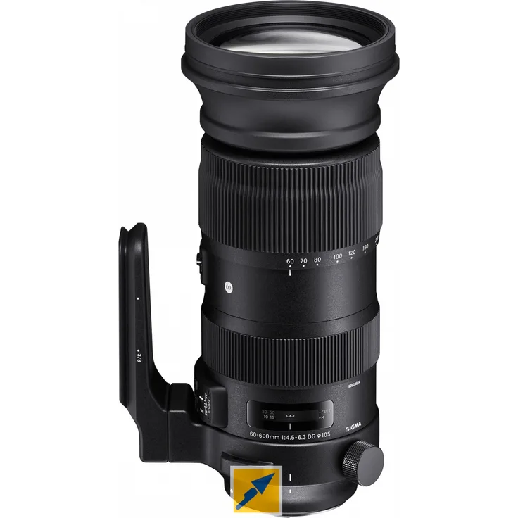 Sigma 60-600mm F4,5-6,3 DG OS HSM Sports Objektiv (105mm Filtergewinde) für Canon Objektivbajonett