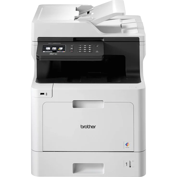Brother MFC-L8690CDW (4-in-1) Multifunktionsdrucker - (Laser) Farbe, Druckgeschwindigkeit: 31 s/w, 31 Farbe, Auflösung: 2400 x 600, LAN, RJ-45, WLAN, AirPrint, Mobile Print, NFC, Cloud Print (MFCL8690CDWG1) – Bild 1