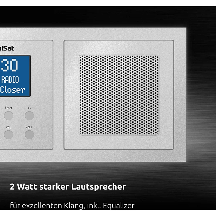 TechniSat DIGITRADIO UP 1 Unterputz-Radio mit Bluetooth, LCD-Display, spritzwassergeschützt, Wecker, silber – Bild 6