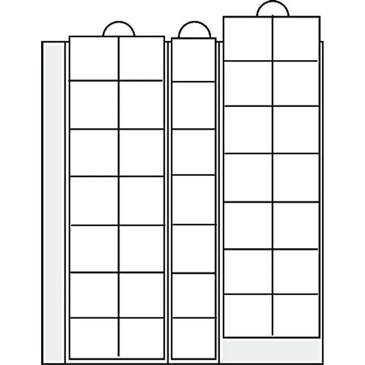 Ergänzungsblätter für alle Premium-Münzalben für Münzen bis Durchmesser 28 mm, 2er Pack