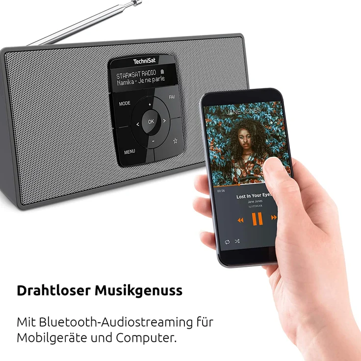 TechniSat DIGITRADIO 2 S Tischradio mit Bluetooth, OLED-Display, schwarz – Bild 7