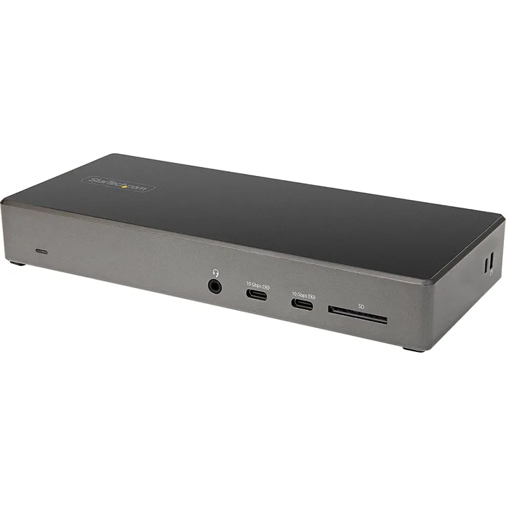 STARTECH.COM Dreifacher 4K-Monitor USB C-Dockingstation 100W Stromversorgung 2x DisplayPort 1.4 & HDMI 2.0 6x USB Hub 2x 10Gbit-s