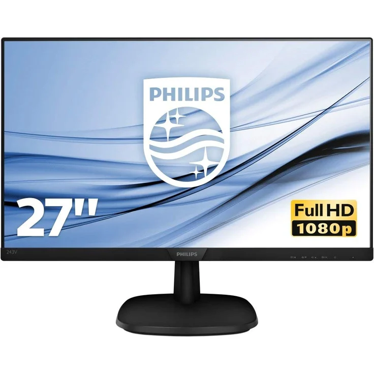 Philips 273V7QJAB-00 68 cm (27 Zoll) Monitor (VGA, HDMI, 5ms Reaktionszeit, DisplayPort, 1920 x 1080, 60 Hz, mit Lautsprecher) schwarz – Bild 1