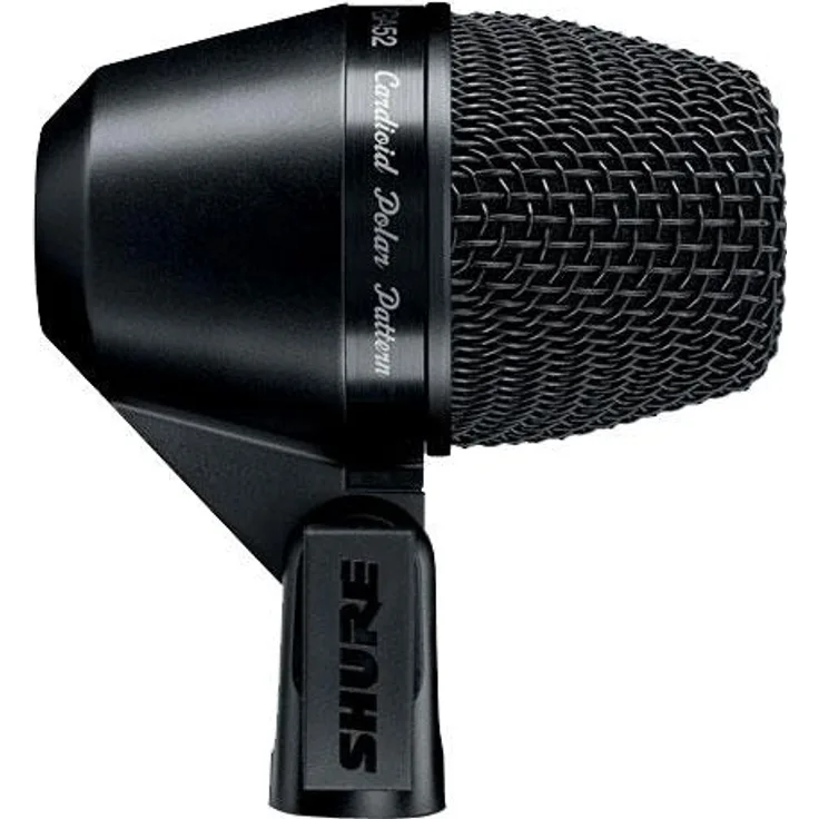 Shure Dynamisches Bass-Drum-Mikrofon Shure PGA52 mit schwenkbarer Halterung und Nierencharakteristik, inkl. XLR-Kabel