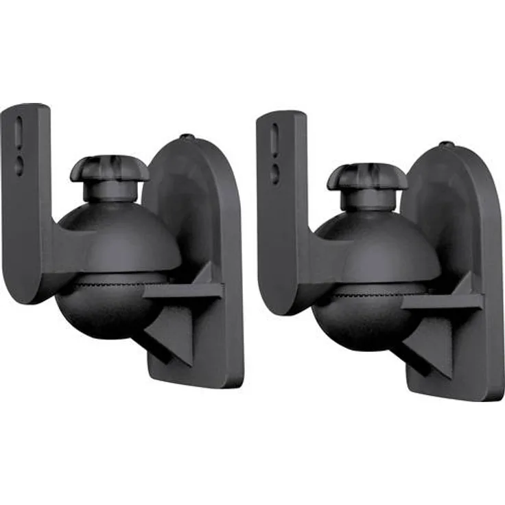 SpeaKa Professional Lautsprecher-Wandhalterung Neigbar+Schwenkbar Wandabstand (max.): 6.4cm Schwarz 1 Paar