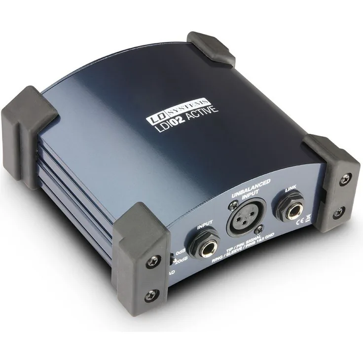 LD Systems LDI02 Aktiv DI-Box stabilen Metallgehäuse mit Schutzecken blau