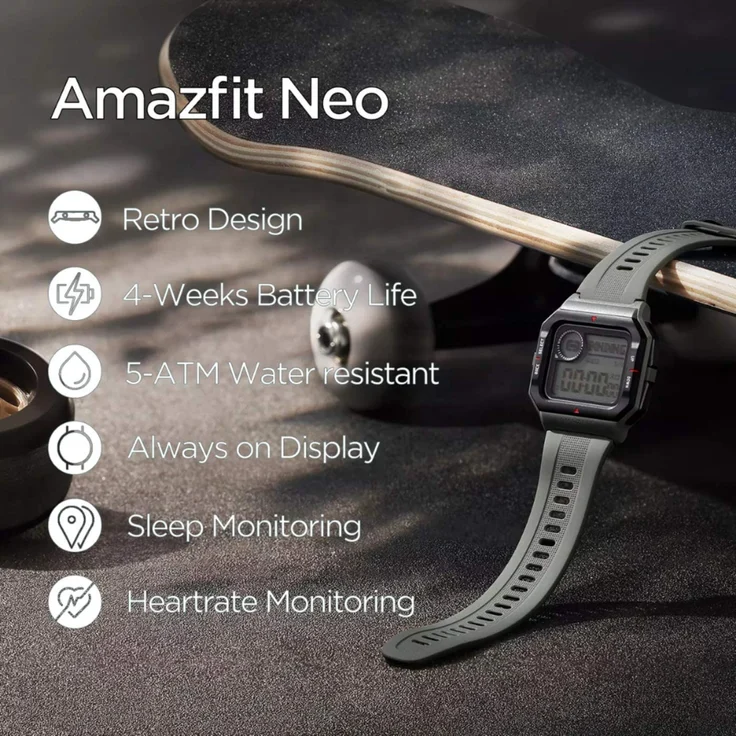 Amazfit Neo Fitness-Tracker Unisex, Einheitsgröße, Kunststoffgehäuse, Olivgrün – Bild 6