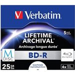 Verbatim M-Disc BD-R mit 25 GB - 4-fache Brenngeschwindigkeit - langlebige Blu-Ray Disc - 5 Stück - Preisvergleich