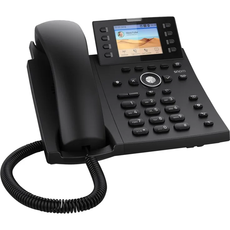 Snom D335 Desk Telephone (2.7'' High-Resolution Color Display, 8 (32) Self-Labelling, Function Keys) Black