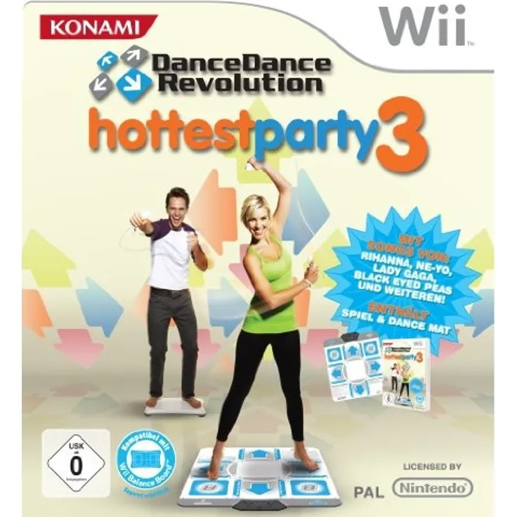 Dance Dance Revolution - Hottest Party 3 (inkl. Tanzmatte) (Wii)