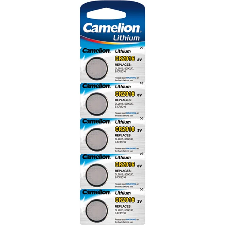 Camelion 13005016 Lithium Knopfzelle, 3V, 5er-Pack, Blister – Bild 1
