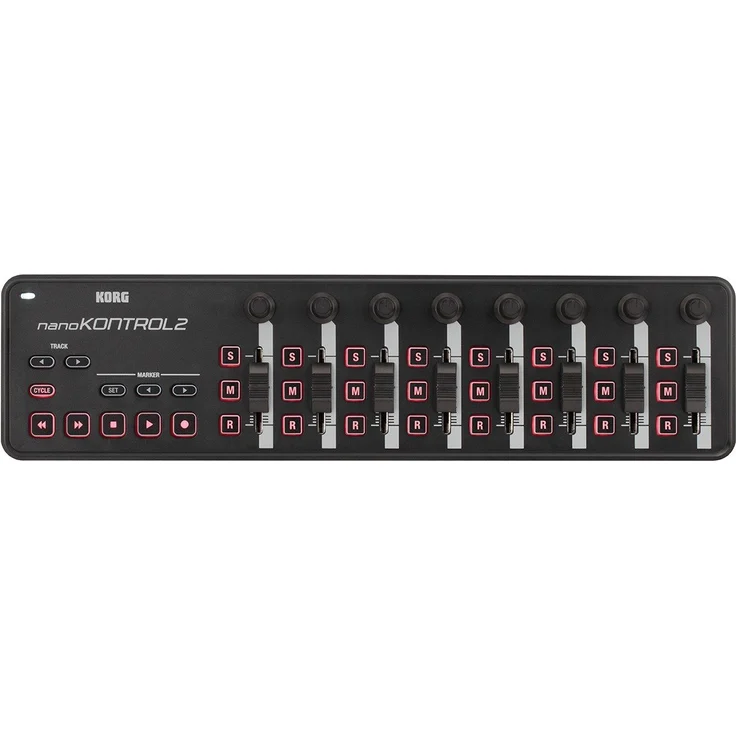 KORG NANOKNTRL2-BK USB-MIDI-Controller mit 8 Kanälen (8 Fader und 8 Drehregler), Schwarz – Bild 1