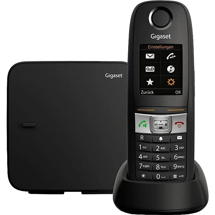 Gigaset E630 A DECT-Schnurlostelefon mit Anrufbeantworter, wasserdicht, staubgeschützt, stoßfest, schwarz