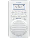 Sangean H-205D BT Wasserdichtes Duschradio (Bluetooth, DAB+, UKW-RDS, wasserdicht nach JIS7) weiß