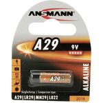 ANSMANN A29 (9V) Alkaline Batterie (LR29, MN29, L822, 9V) für Garagentoröffner, Alarmanlage, Funkauslöser für Kamera, Messgeräte, Klingel usw.