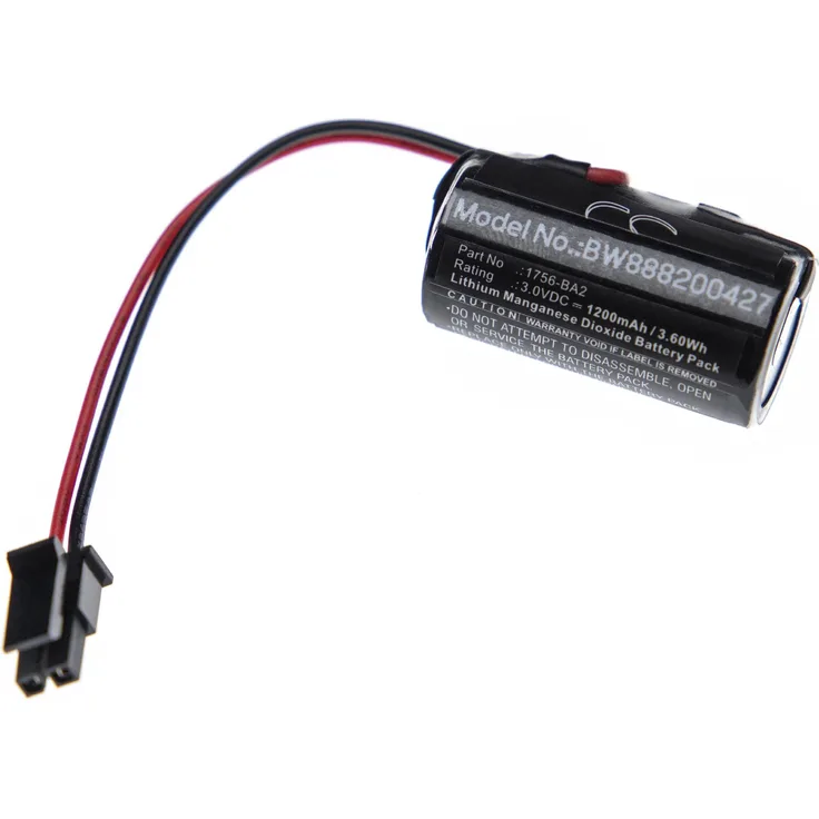 vhbw Akku passend für Allen Bradley 1756-BA2 Steuereinheit (1200mAh, 3V, Li-MnO2)