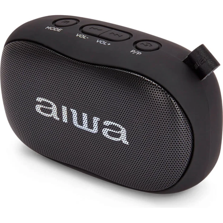 Aiwa BS-110BK Mini Bluetooth Lautsprecher mit Karabiner 10W HyperBass Musik Box – Bild 2