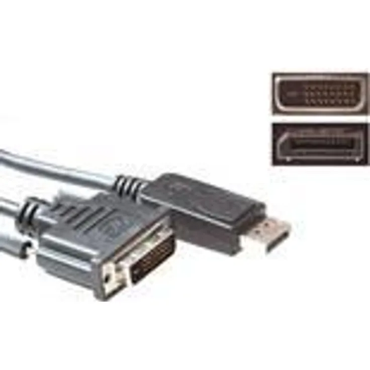 ACT Conversion cable DisplayPort male to DVI male 5,00 m. Length: 5 m Dp male - dvi male 5.00m (AK3998)