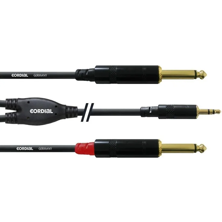 CORDIAL Y-Kabel Ministereoklinke - 2 Monoklinke 1,5 m