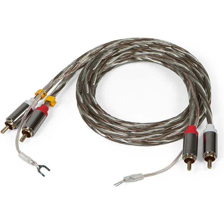 Pro-Ject Connect-it RCA-E 123cm Phonokabel NF Kabel mit Masseleitung für Plattenspieler 1,23m