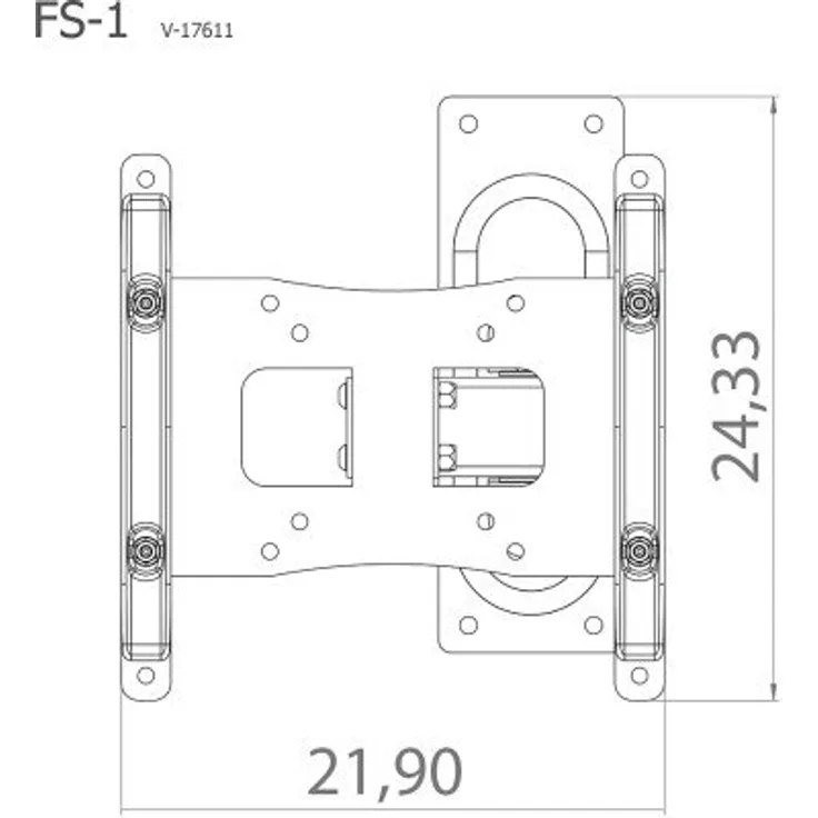 VCM Premium Universal TV LED LCD Fernseh Wandhalterung Wandhalter Halter Halterung neigbar schwenkbar VESA Silber ''FS1''
