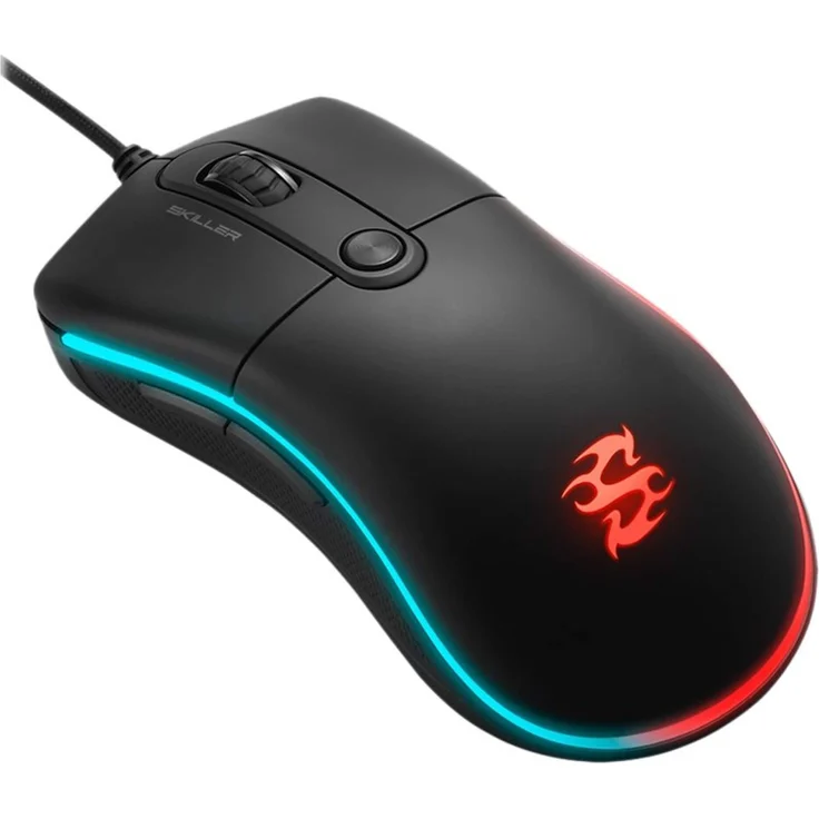 Sharkoon Skiller SGM2 RGB Gaming Maus, optisch 6400 DPI, Ergonomische Form Mehrfarbig – Bild 3