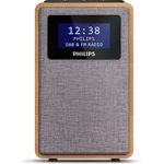 Philips TAR5005 Radiowecker, LCD-Display, braun, grau