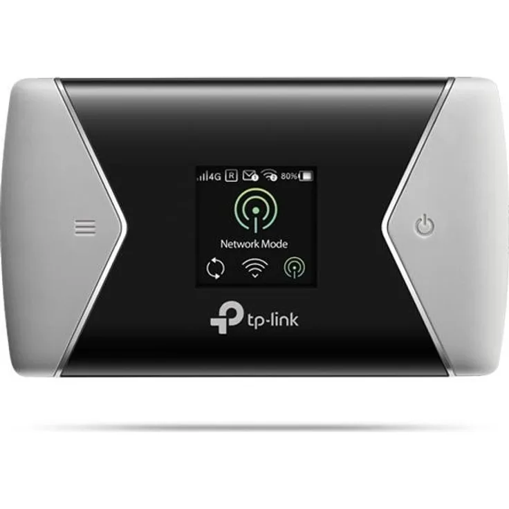 TP-Link M7450 mobiler WLAN Router (4G-LTE bis zu 300Mbit-s Download- 50Mbit-s Upload, Hotspot, Cat6, 3000mAh Akku, LCD Display, kompatibel mit allen europäischen SIM Karten) schwarz-silber