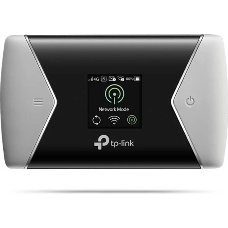 TP-Link M7450 mobiler WLAN Router (4G-LTE bis zu 300Mbit-s Download- 50Mbit-s Upload, Hotspot, Cat6, 3000mAh Akku, LCD Display, kompatibel mit allen europäischen SIM Karten) schwarz-silber – Bild 1