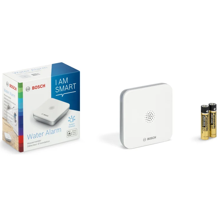 Bosch Smart Home Wassermelder, Notrufschnellwahl in der App, rutschfest, schmal und kompakt, weiß (8750001291) – Bild 16