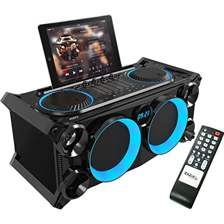 Ibiza 15-2530 Transportable Audio Sterepo Anlage mit Batterie, Bluetooth, USB, SD und FM Tuner