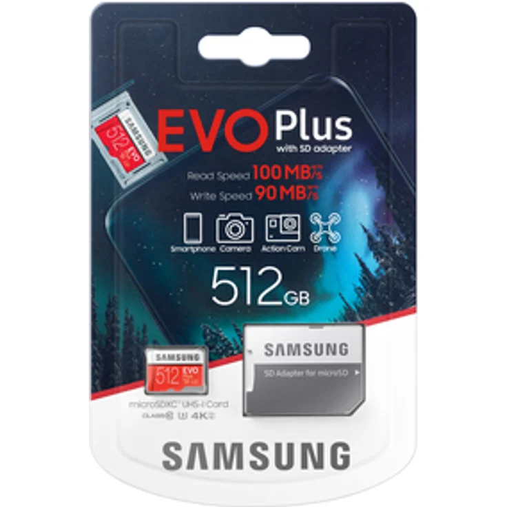 Samsung EVO Plus R100/W90 microSDXC 512GB Kit, UHS-I U3, Class 10 (MB-MC512HA/EU) – Bild 4