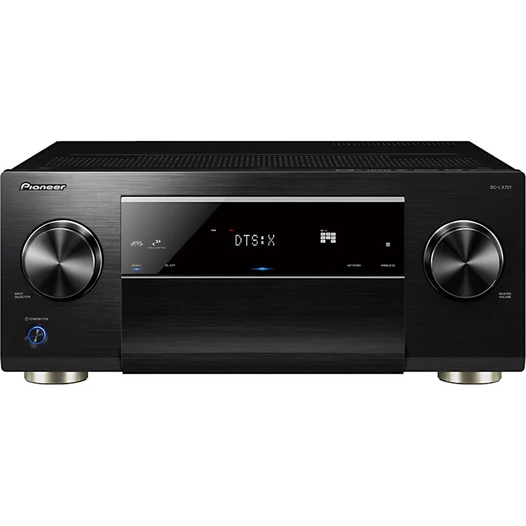 Pioneer 9.2 AV Receiver, SC-LX701, 185 Watt-Kanal, Class-D-Verstärker, 4K UltraHD Durchleitung, Dolby Atmos, DTS:X, WLAN, Bluetooth, Hi-Res Streaming, Musik Apps, Internet Radio, Multiroom, Schwarz