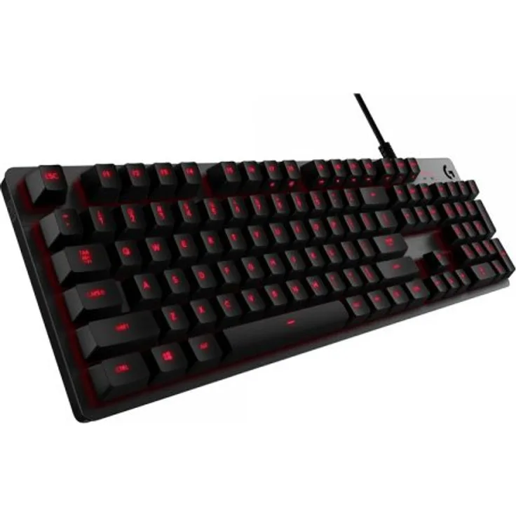 Logitech G413 - Tastatur - hintergrundbeleuchtet - USB - QWERTZ - Deutsch (Schweiz) - Romer-G - Silber (920-008473)