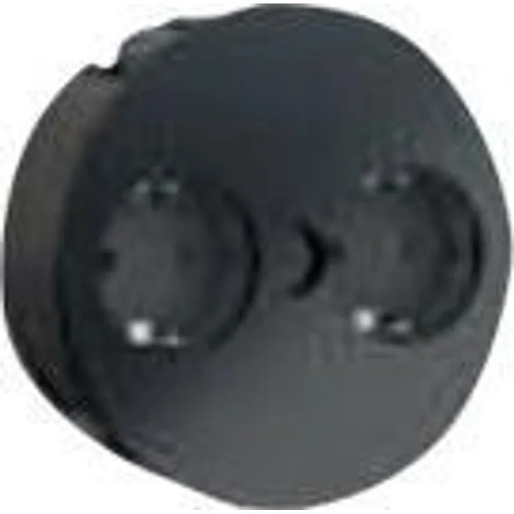 2-fach Steckdose TWIST in Schwarz matt zum Einbau in Arbeitsplatten / Tischsteckdose / Steckdose / Doppel-Steckdose