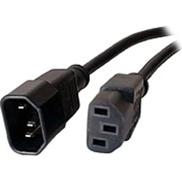Dexlan Strom-Verlängerungskabel, für Monitor / Wechselrichter, 5 m, Schwarz