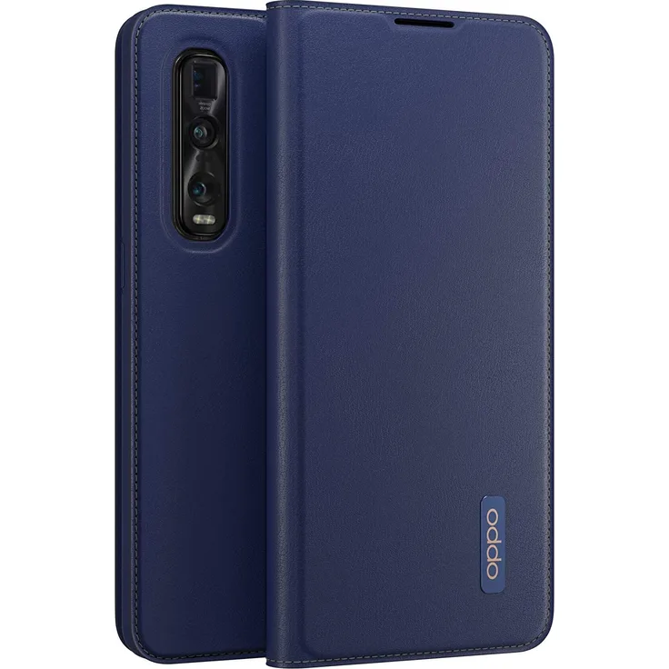 Oppo Schutzhülle Bookcover PU, geeignet für Oppo Find X2 Pro, blau