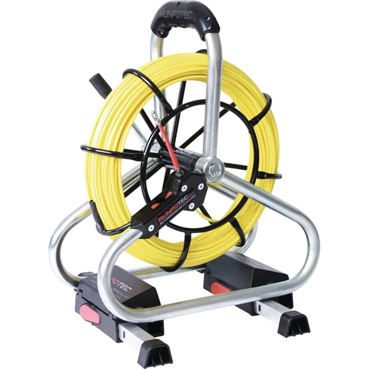 Runpotec 10050 Profi-Set Glasfaserstab 80 m 4,5 mm Gewinde RTG 6 mm, inkl. Stahlhaspel 330 mm