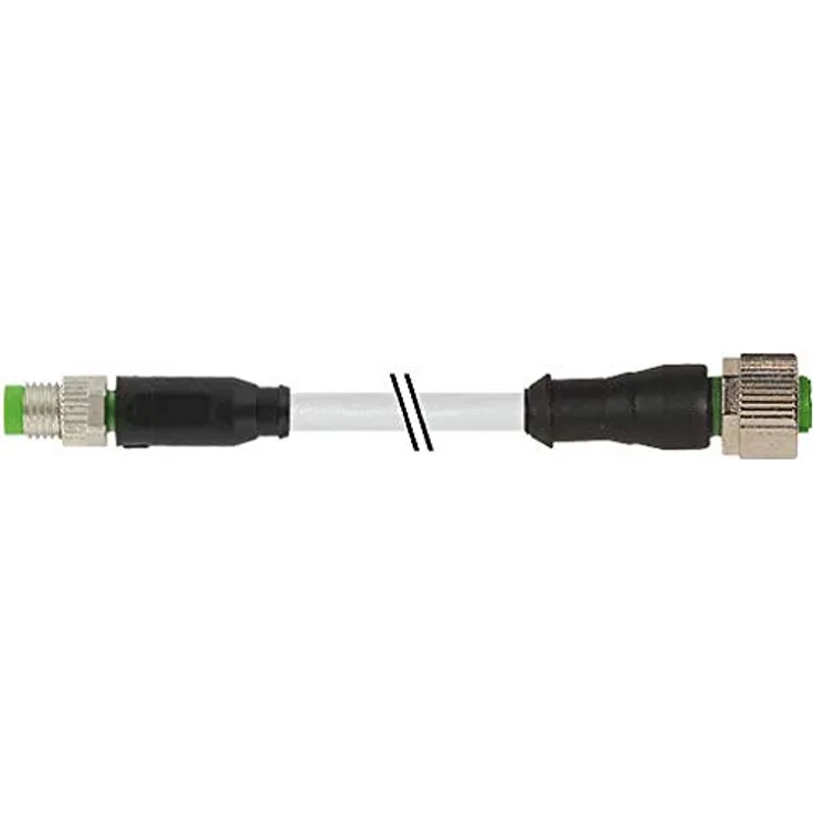 M8 Stecker 0° - M12 Buchse 0°