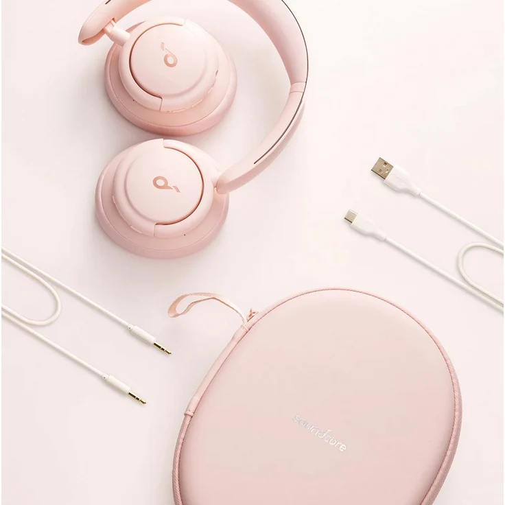 Anker Soundcore Life Q30, Sakura rosa Over-Ear-Kopfhörer mit Bluetooth, Mikrofon, Noise Cancelling, rosa – Bild 5