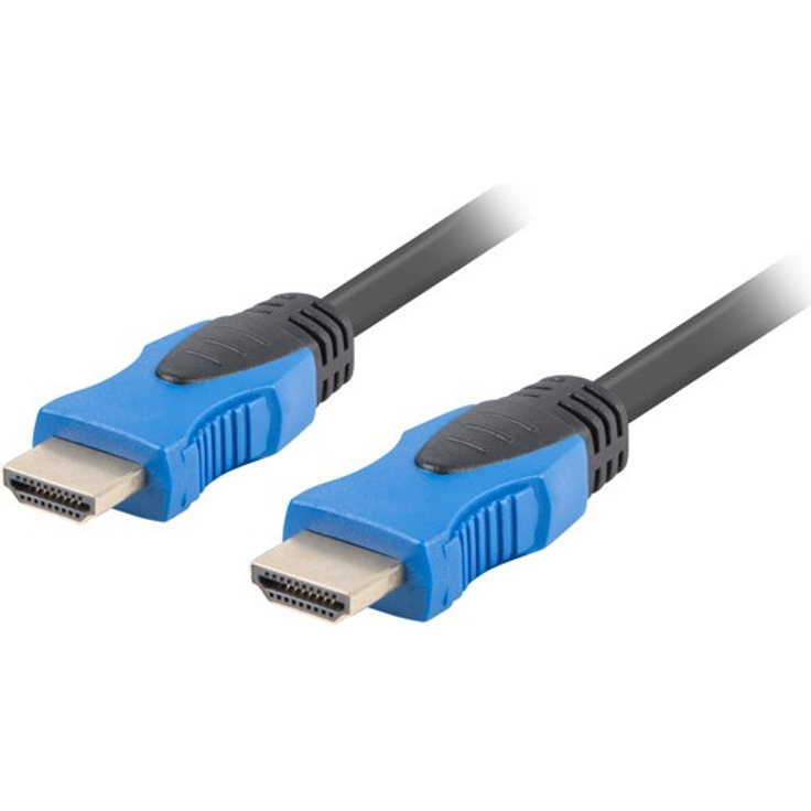 LANBERG HDMI-Kabel, CA-HDMI-20CU-0030-BK, männlich-weiblich, vergoldet, Auflösung bis 3840 x 2160 3 m, Schwarz
